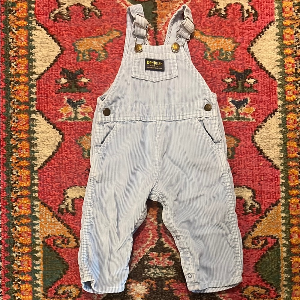 Baby Blue Vintage Corduroy Osh Gosh B’Gosh Overalls 24 months